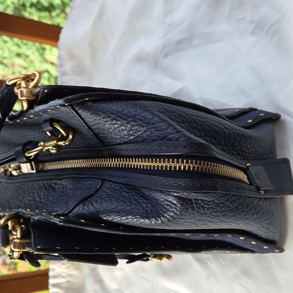 Navy Coach Studded Dreamer Satchel - Picture 4 of 8